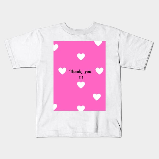 Thank you journal Kids T-Shirt by mahadevcreates